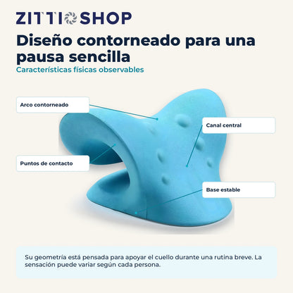 Diseño contorneado de la almohada cervical Tipo C