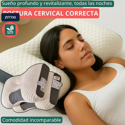 Uso de la almohada 3D ZITTIO para una postura cervical más cómoda